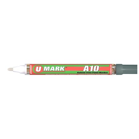 U-Mark U-Mark UMARK10110 2 mm A10 Paint Marker; Silver - 12 per Box UMARK10110